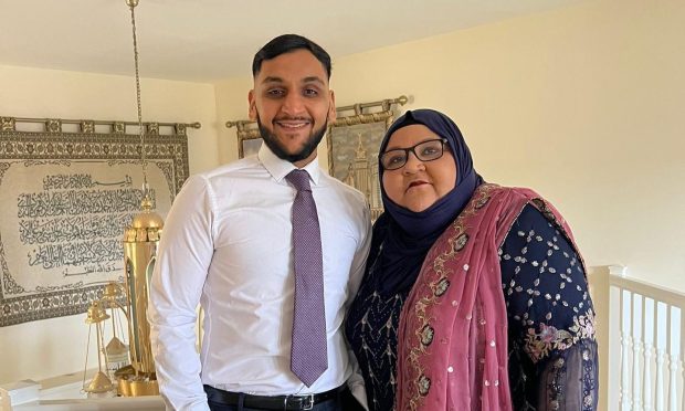 Zoheb Islam with his mother Sabinah Islam.