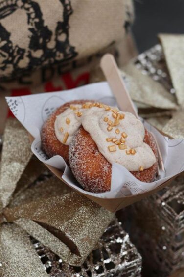 Fancy a Christmas snack? Why not try this Gingerbread Cheesecake doughnut from Heather Street Food, Dundee. 