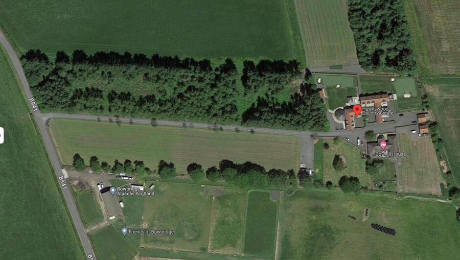 A bird's eye view of Hawkswood Estate which is planning a private airstrip.