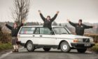 Angus pals Archie Cook, Alan Falconer and Stephen Woods drove a 30-yar-old Volvo to the Arctic in May to raise funds for Prostate Scotland.  Image: Mhairi Edwards/DCThomson