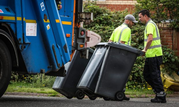 Angus bin collections are changing for the festive season. Image: Mhairi Edwards/DC Thomson