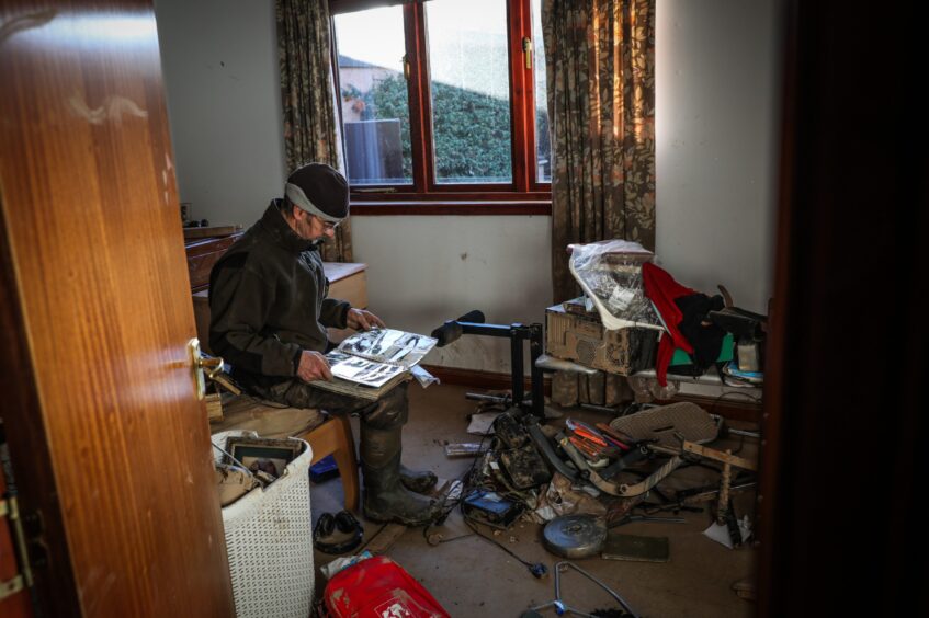 Brechin resident after Storm Babet wrecked his home.