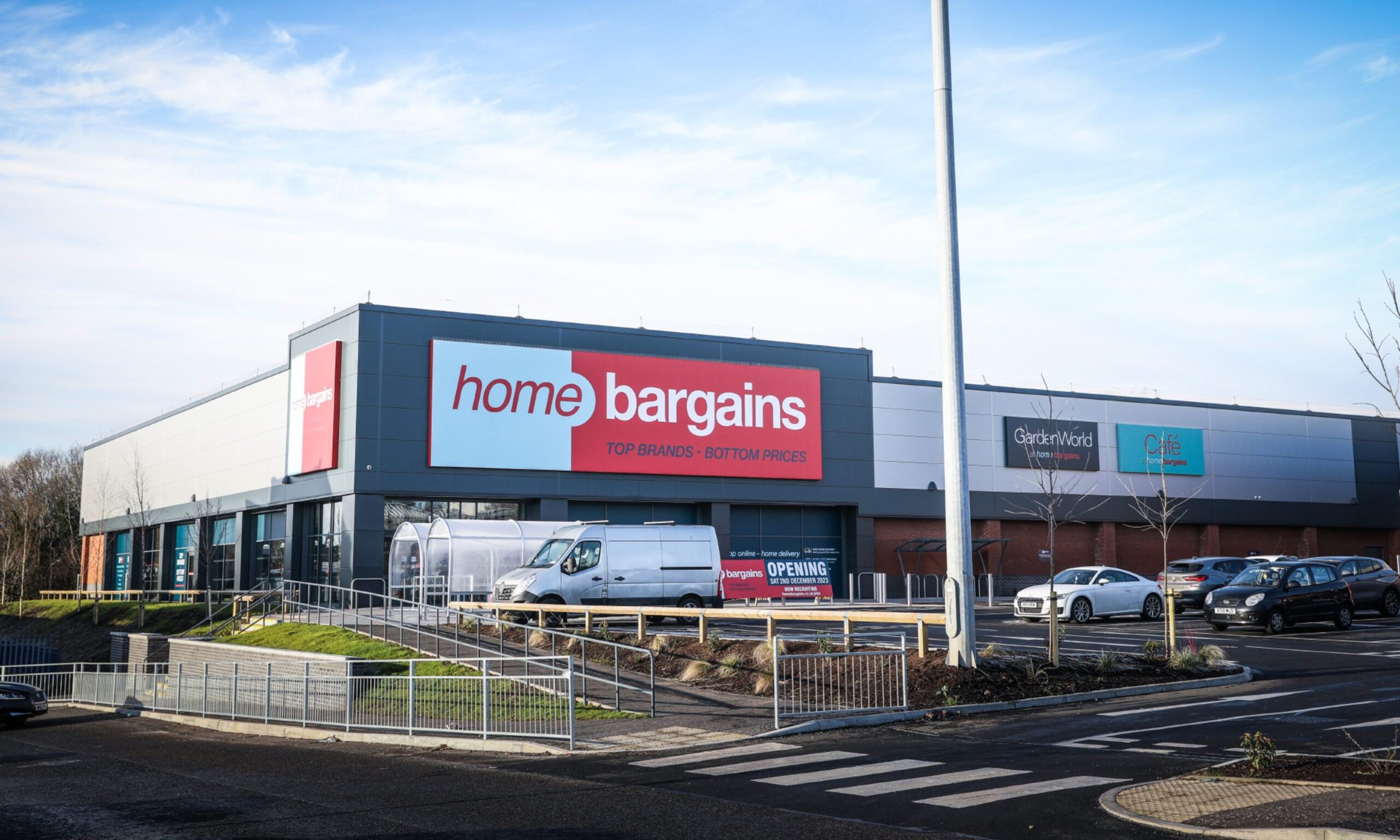 A view of the new Home Bargains.