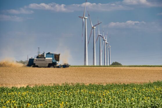 farming machinery and wind turbines