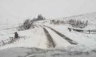 Snowy road near Comrie