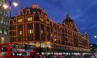 The Christmas lights on show outside Harrods - London's most famous department store. Image: Shutterstock