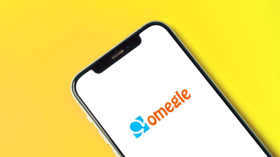 Omegle logo on mobile phone