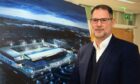 Dundee managing director John Nelms unveiled a new concept image of the Dark Blues' proposed new stadium. Image: David Young