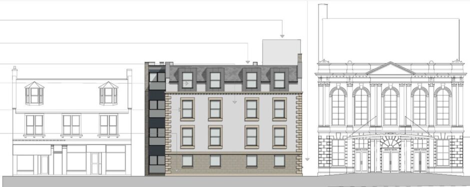 Arbroath flats proposal - a design of how the block would look. 
