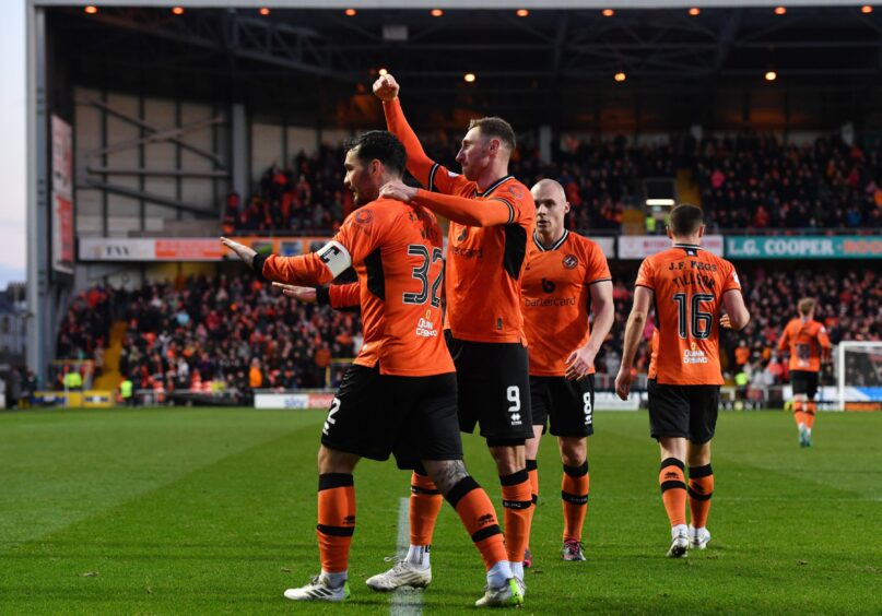 Dundee United attacker Louis Moult hails the creator of his leveller, Tony Watt.