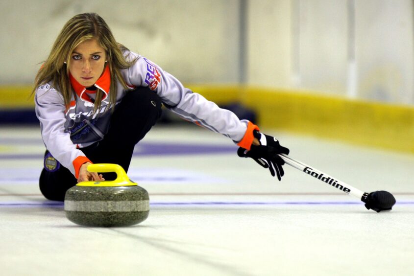 Eve Muirhead on the curling rink