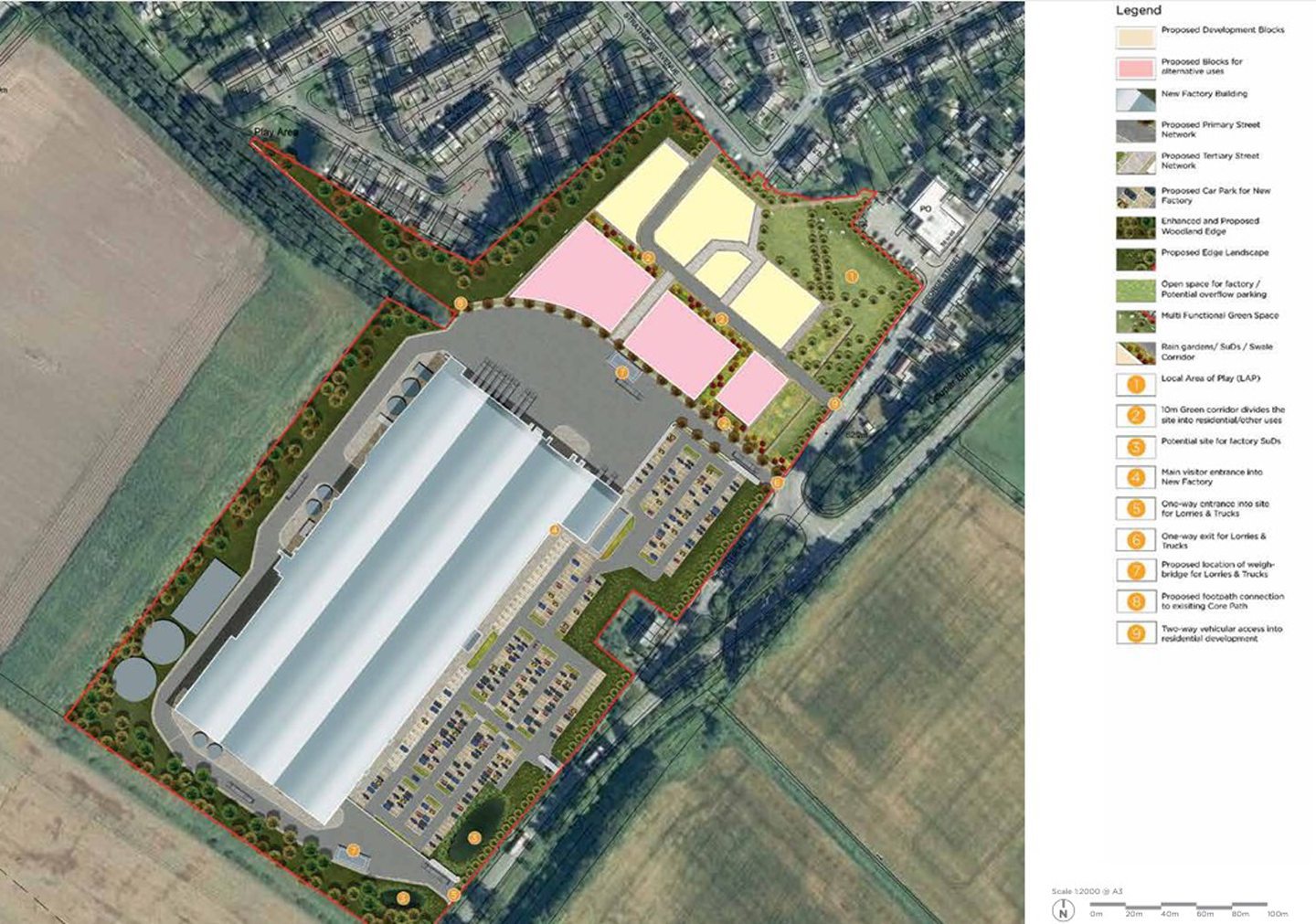 The proposed new layout of the 2 Sisters site in Coupar Angus 