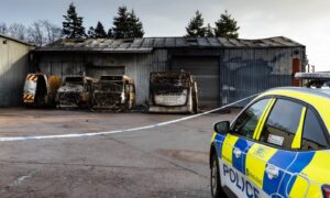 The aftermath of the Forfar blaze in January. Image: Paul Reid