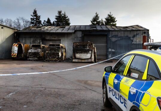 The aftermath of the Forfar blaze in January. Image: Paul Reid