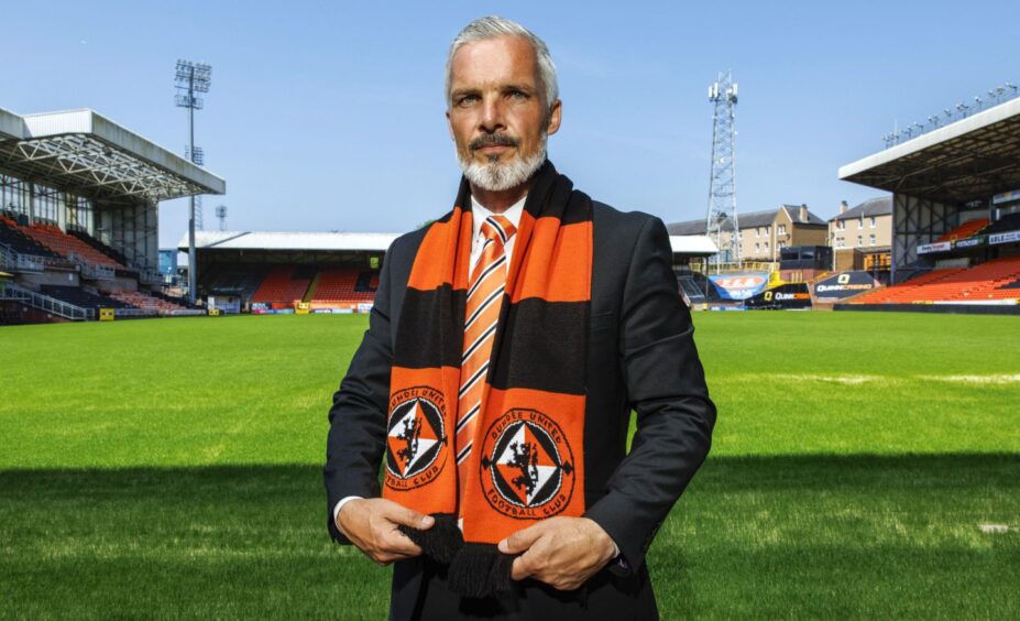 Jim Goodwin after earning a two-year deal to become Dundee United boss last summer