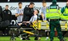 Dunfermline's Sam Fisher picked up nasty facial injuries and a concussion. Image: SNS.