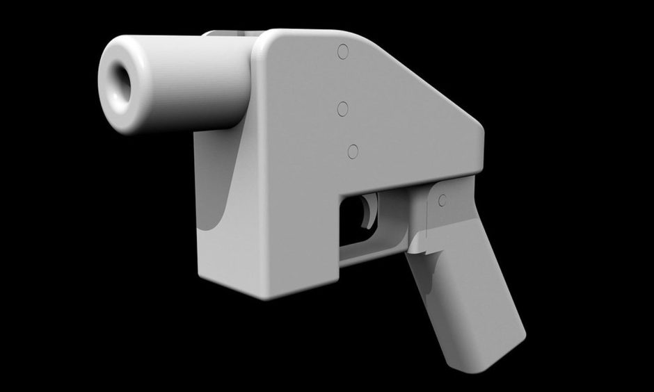 3D printed gun stock image.