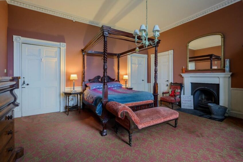 The master bedroom at Anstruther mansion 