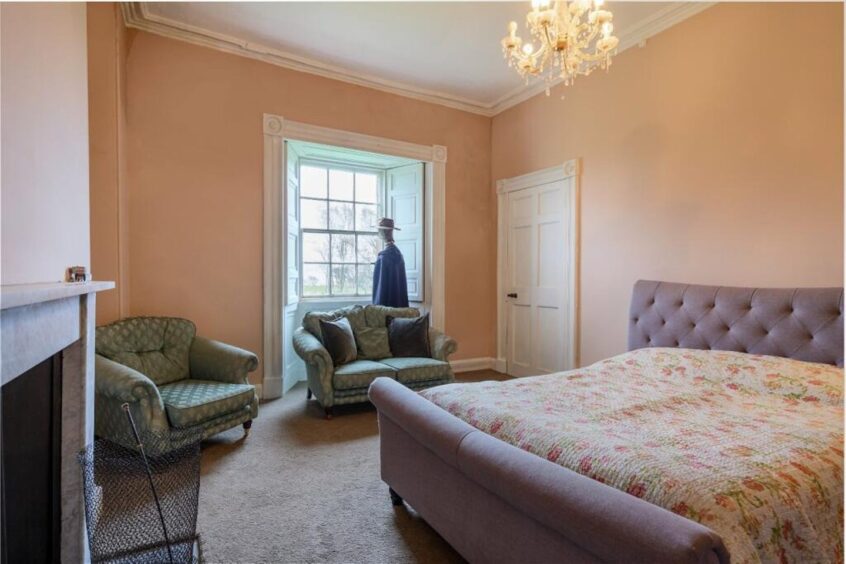 There are four bedrooms in total in the Fife country mansion for sale