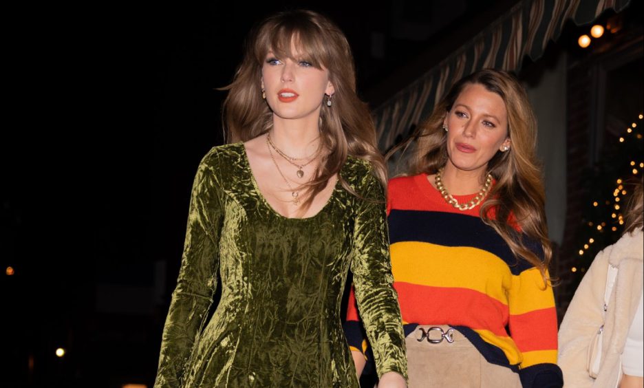 Taylor Swift spotted in Little Lies dress with Blake Lively.