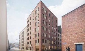 The application sought permission to build 63 affordable flats on the site. Image: jmarchitects.