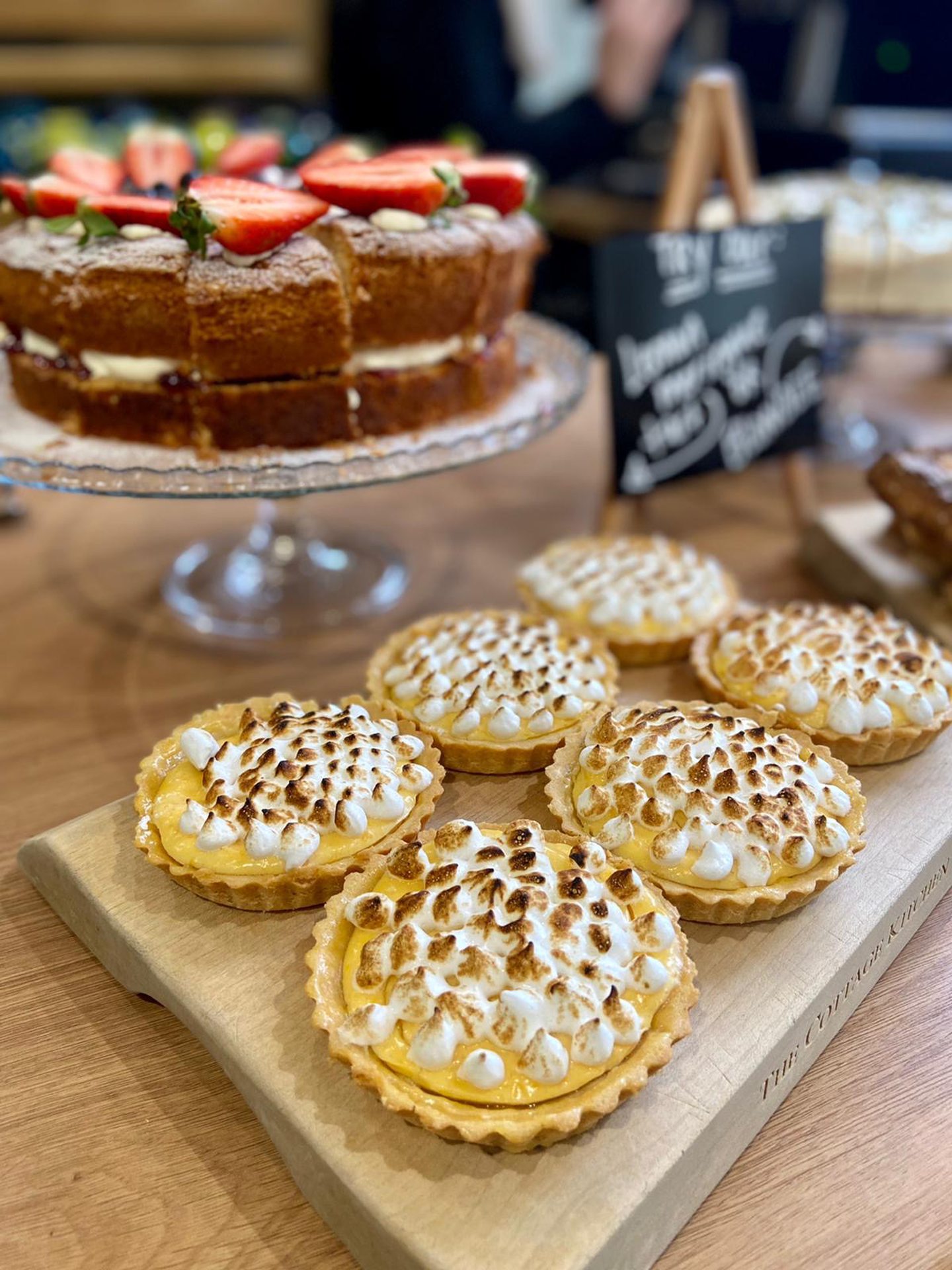 Tarts and cakes available at The Cottage Kitchen