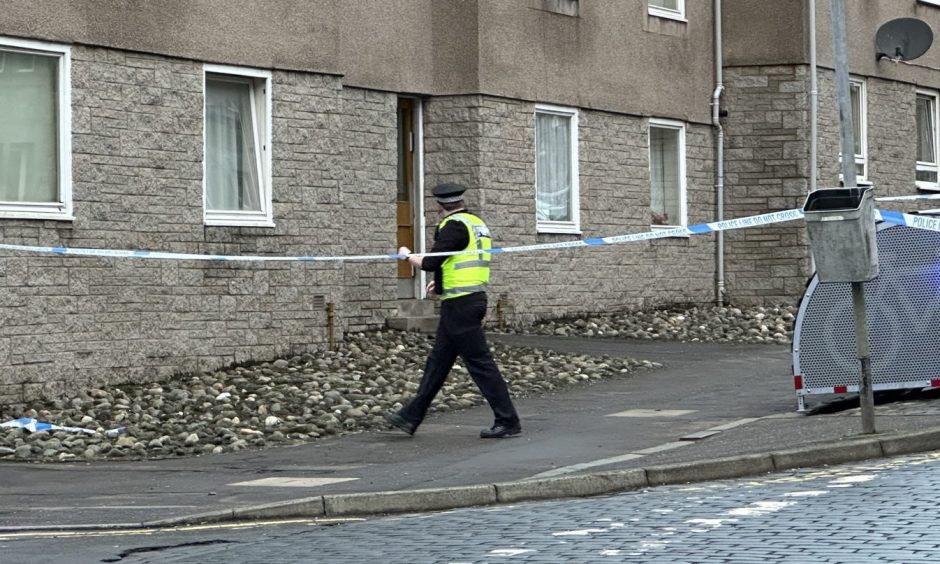 Police at Morgan Street in Dundee