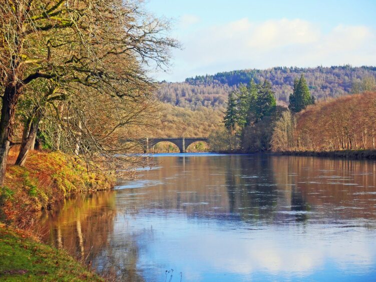 River Tay with Dunkeld Bridge in background