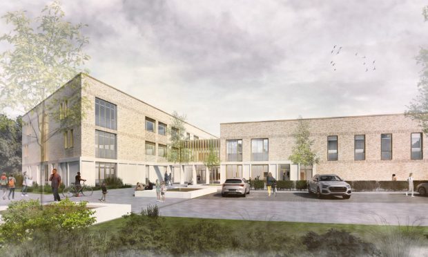 East End Campus - ENTRANCE
 Plans approved for Dundees new community campus
East End Community Campus. 

Image:  Holmes Miller