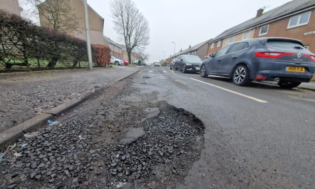 Pothole on Finlow Terrace