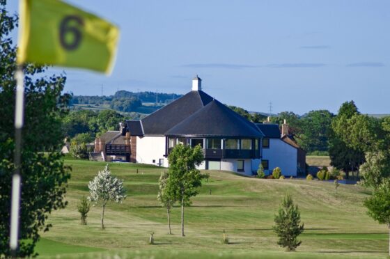Formner clubhouse and sixth hole at the old Glenisla golf course, near Alyth.