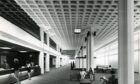 The Ninewells Hospital reception and a seating area in a picture from January 1974.