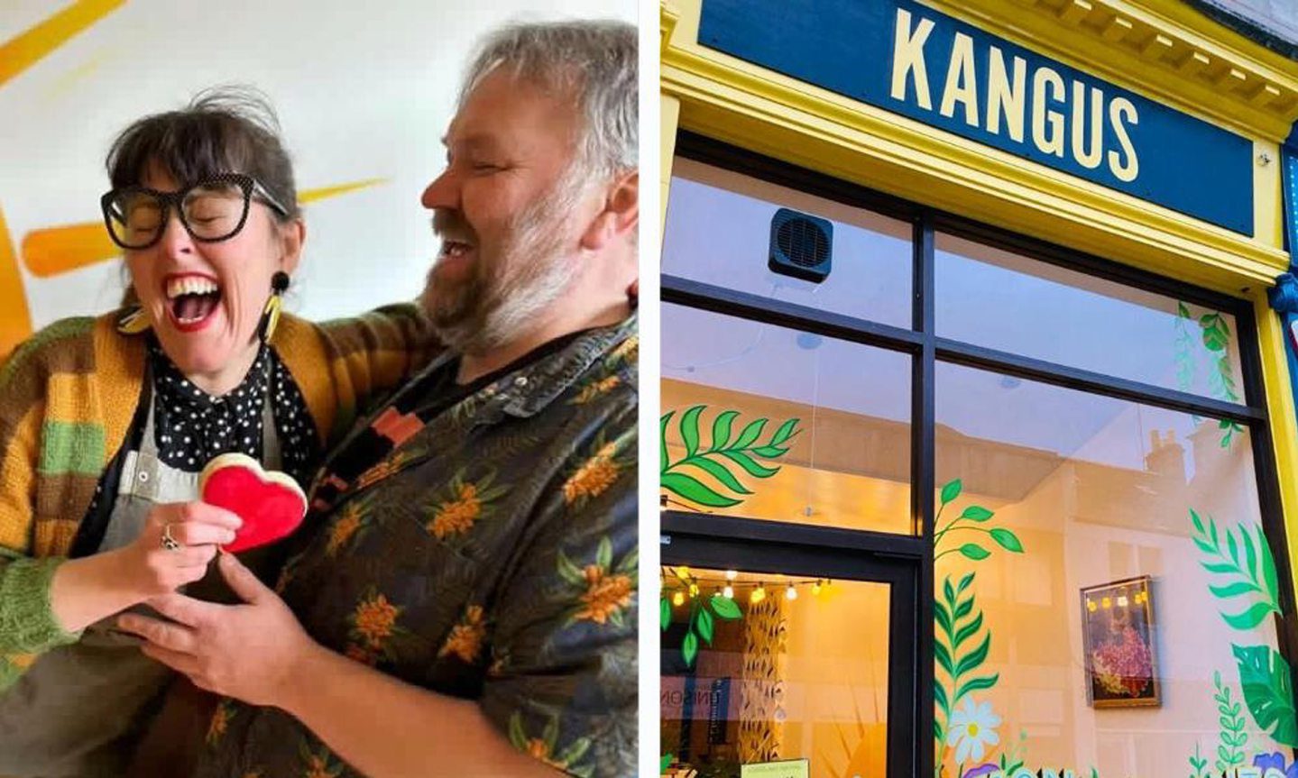 Kirsty and Tony Strachan who own Kangus Coffee House in Kirkcaldy.