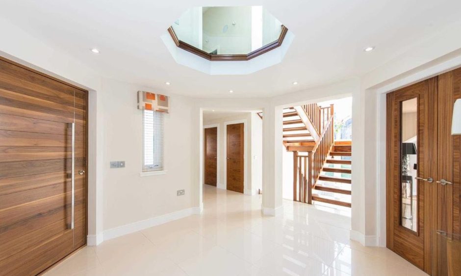 Octagonal shaped hallway at Loggie House in Bridge of Allan.