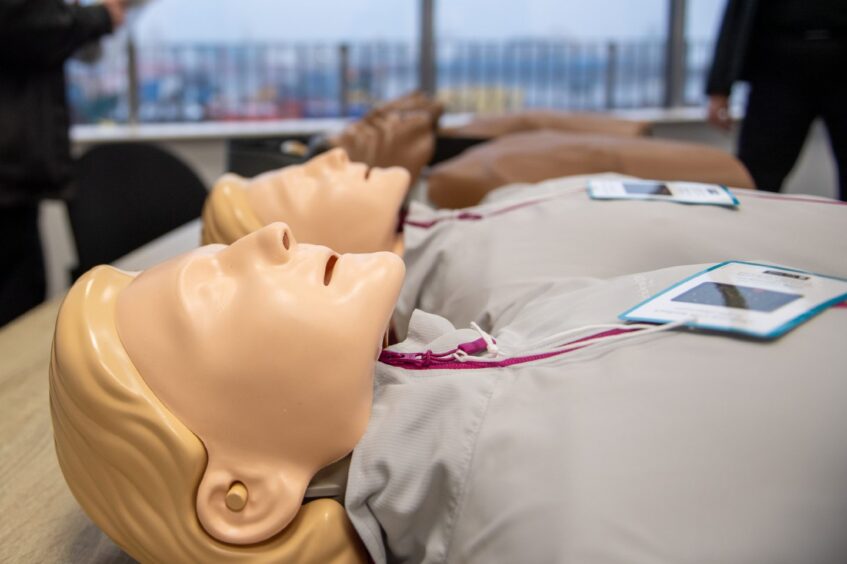 Montrose Port Authority donated the mannequins which will be used to help teach Angus pupils lifesaving CPR skills. 