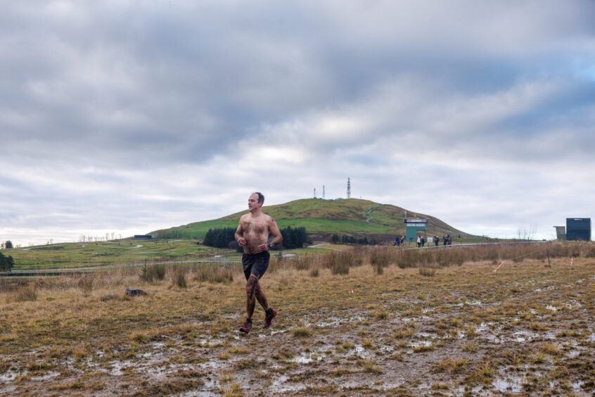 A lone runner.