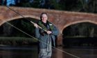 Paul Whitehouse fishes the Tay at Meikleour. Image: Kenny Smith.