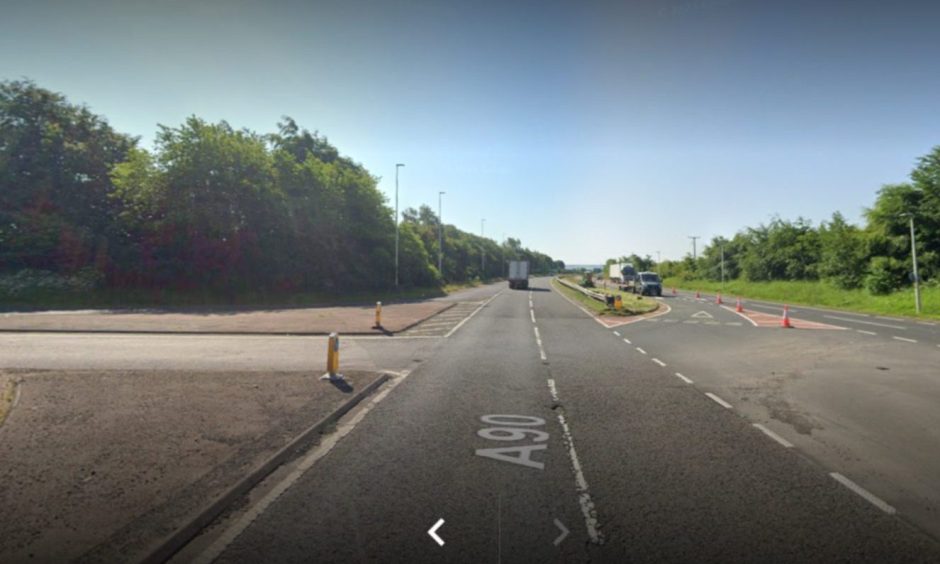 Lochlands junction on the Forfar bypass.