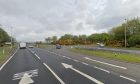 Scotia Homes want to block up the right hand turn to Forfar at Lochlands on the A90. Image: Google