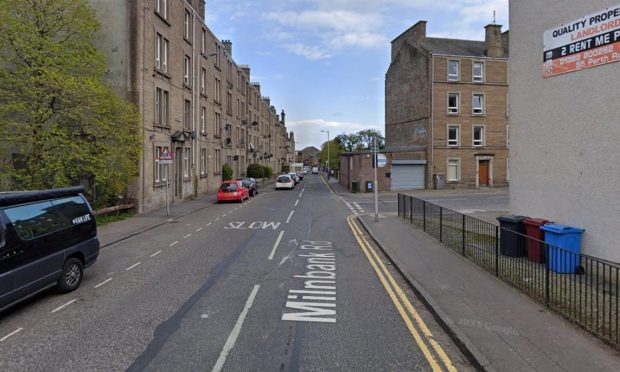 stolen motorbike crashes with taxi in Dundee on Milnbank Road