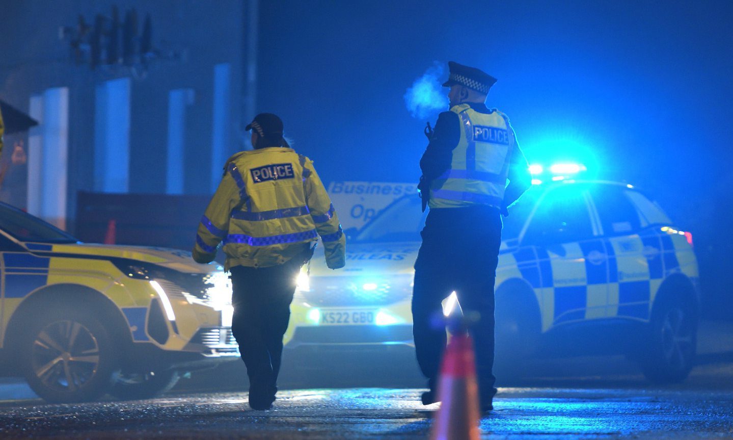 Police on Friarton Road. Image: Stuart Cowper