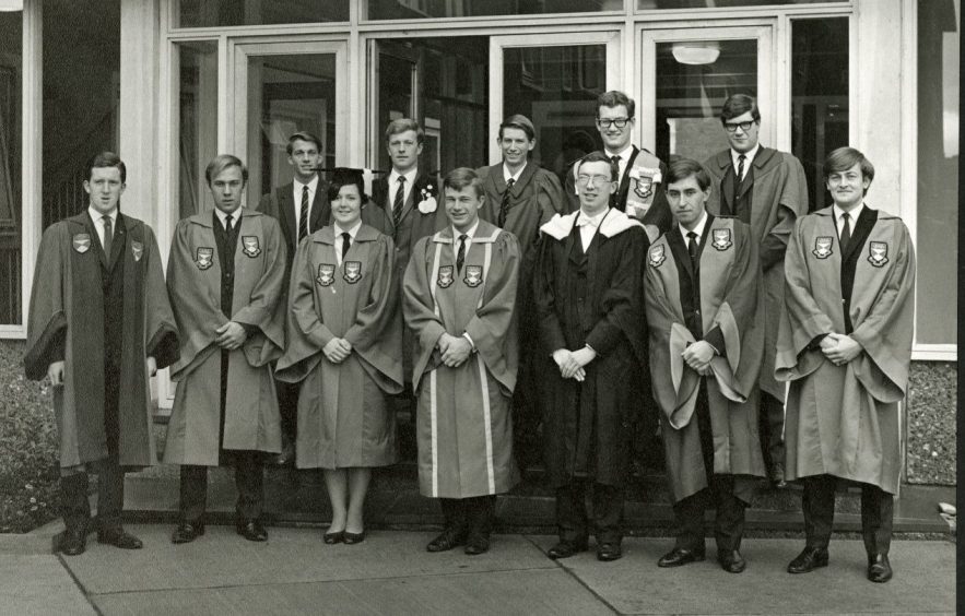 Black and white photograph of 1967 Dundee University SRC