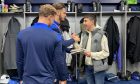 Raith Rovers fan Kieren Ross meets his Stark's Park idols after the attack.