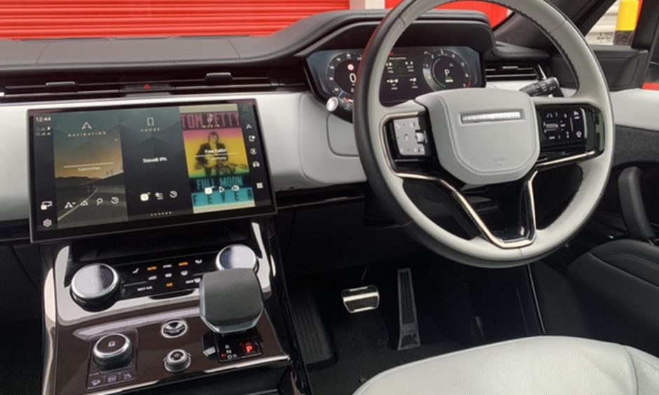 The interior of the new Range Rover Sport, which our writer says feels of superb quality.