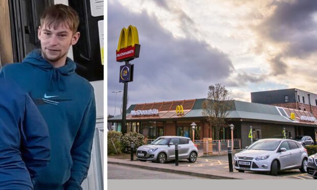Robert Reid's frightening behaviour was in front of families at McDonald's.