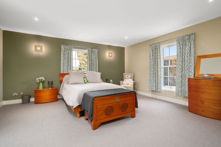 One of the four bedrooms at Ryland Lodge.