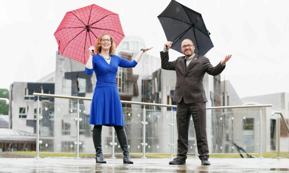 Scottish Green co-leaders Lorna Slater and Patrick Harvie. Image: PA