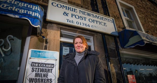 A fundraiser has been set up to help Comrie sub-postmistress Marlene Wood. Image: Steve MacDougall/DC Thomson