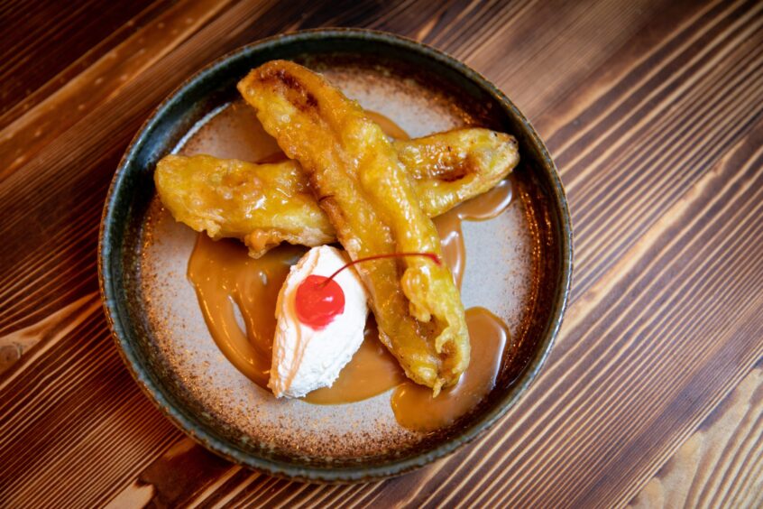 One of the many tapas dishes we tried on our Black Mamba, Dundee, review: the Banoffee Split. 