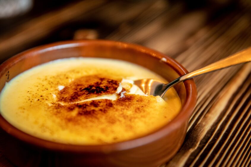 One of the many tapas dishes we tried on our Black Mamba, Dundee, review: the Crema Catalana. 